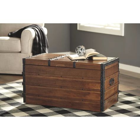 Williston Forge Sosebee Storage Trunk & Reviews | Wayfair Cool Coffee Table, French Country Dining Room, Wooden Trunks, Cool Coffee, Country Dining Rooms, French Country Dining, Coffee Table Trunk, Storage Trunks, Storage Trunk