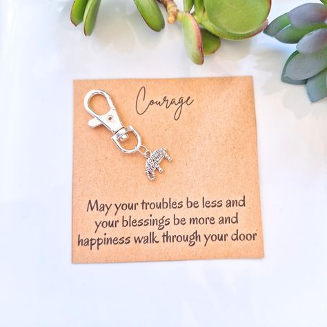 Elephant Keychain, Courage, Inspirational, Lucky Elephant Keychain,Encouragement Gift, Motivation Quote, Elephant Gift, Friendship Present by BlessingHandmades on Etsy Friendship Presents, Elephant Keychain, Encouragement Gift, Lucky Elephant, Motivation Quote, Encouragement Gifts, Elephant Gifts, Encouragement, Elephant