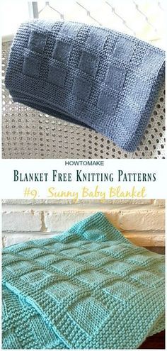 Sunny Baby Blanket Knitting Free Pattern - Easy #Blanket; Free #Knitting; Patterns Plant Blanket, Easy Blanket Knitting Patterns, Knit Baby Blanket Pattern Free, Easy Blanket, Easy Knitting Patterns Free, Diy Baby Blanket, Knitting Patterns Free Blanket, Knitting Patterns Free Beginner, Baby Blanket Knitting