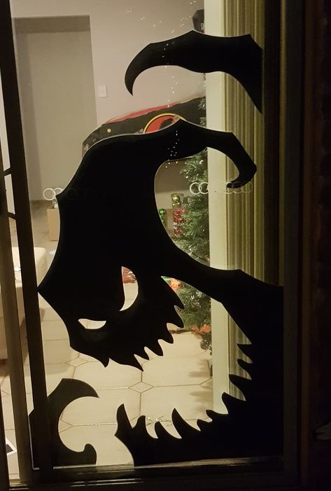 Oogie Boogie silhouette Oogie Boogie Silhouette, Christmas Windows, Family Christmas Party, Halloween Window, Halloween Silhouettes, Oogie Boogie, Escape Room, Halloween Decoration, Nightmare Before