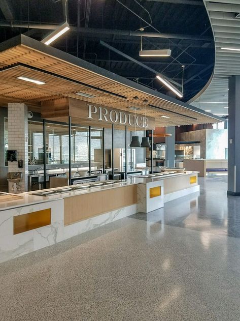 Dining Hall University, University Dining Hall Design, University Dining Hall, Industrial Interior Design Office, College Dining Hall, University Food, Western Hemlock, Belmont University, Rec Center