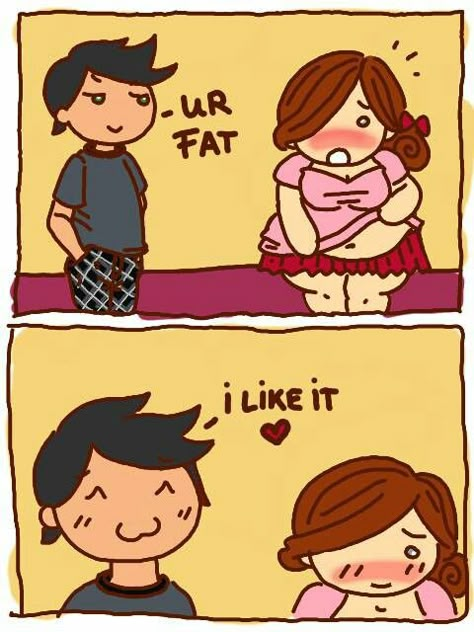 Fat is not always an insult. Women that have it are very beautiful. <3 Plus Size Art, Fat Art, Loving Your Body, Body Love, Body Positive, Happy People, Big Girl, Body Image, Comic Strip