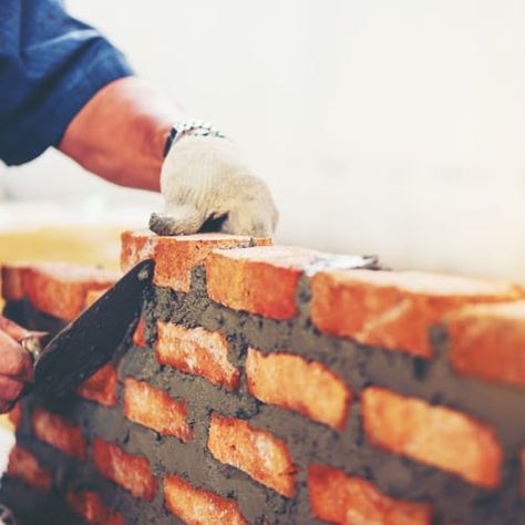 Building A Brick Wall, Concrete Work, Masonry Construction, Types Of Bricks, Building Foundation, Masonry Work, Build A Wall, Brick Masonry, Masonry Wall