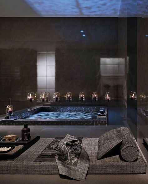 Home Spa Bathroom, Spa Bathroom Design, Fancy Bathroom, Contemporary Bathroom Designs, Spa Like Bathroom, Jacuzzi Tub, Spa Room, Bathroom Design Luxury, Dream Bathrooms