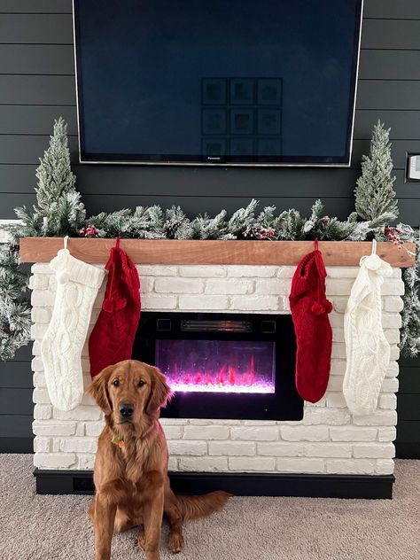 How To Build A Brick Fireplace, Diy Tv Stand With Fireplace Insert, Diy Brick Fireplace, Faux Stone Electric Fireplace, Farmhouse Glass Door, Stone Electric Fireplace, Free Standing Electric Fireplace, Rustic Entertainment Center, Winchester House