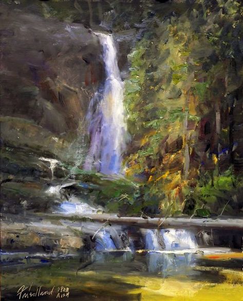 Howard Friedland on Instagram: "I will be looking forward to seeing all my artist friends at the American Impressionist Society paint out and show in beautiful Boulder Colorado next week! #americanwatercolorsociety #pleinairpainting #exhibition #howardfriedlandpaintings #landscapepainting" Howard Friedland, Virginia Fall, A Sense Of Place, Waterfall Paintings, Collage Drawing, Painting Workshop, Southwest Art, Water Element, Sense Of Place