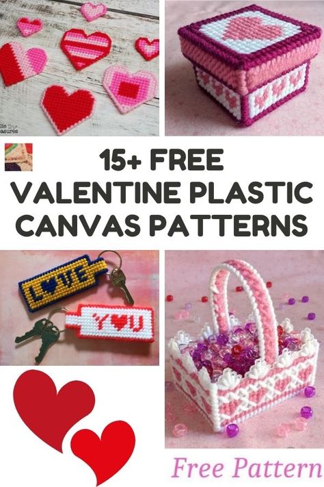 These plastic canvas Valentine patterns will show the love this February. There are hearts-galore on totes, baskets, bookmarks, classroom mailboxes and so much more! Valentine Plastic Canvas Patterns Free, Plastic Canvas Hearts, Plastic Canvas Valentine Patterns, Plastic Canvas Crafts Free, Free Plastic Canvas Patterns, Classroom Mailboxes, Card For Love, How To Make Cards, Free Plastic Canvas