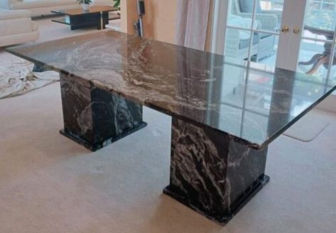 Granite Dining Table Ideas, Granite Top Dining Table, Granite Dining Table, Granite Table, Gray Living Room Design, Dining Ideas, Granite Tops, Staircase Design, Marble Table