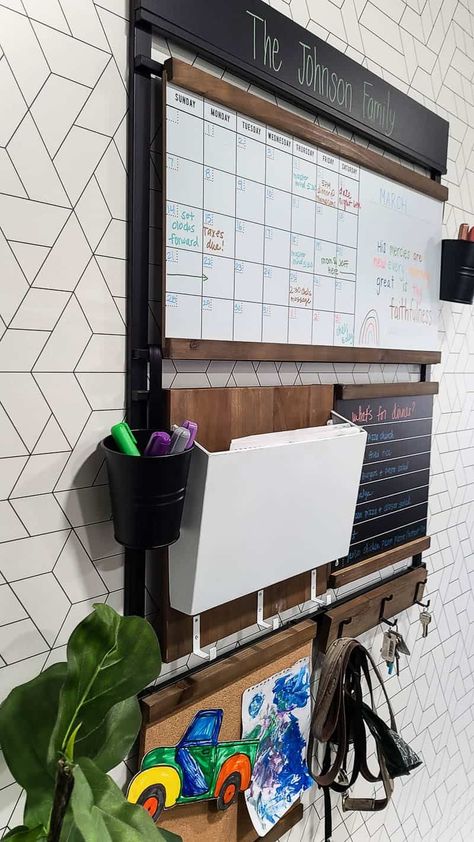 Wall Mount Mail Organizer, Entry Wall Organization, Entryway Wall Organization, Wall Organization Office, 1thrive Wall Organizer Ideas, Pegboard Command Center, Home Calendar Wall Organization Station, Organization Board Wall, Entryway Command Center