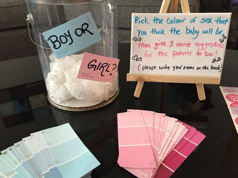 Gender Reveal Name Ideas, Gender Reveal Outside Ideas, Gender Guessing Ideas, Gender Reveal To Do List, Things To Do At A Gender Reveal Party, Activities For Gender Reveal Party, Gender Reveal Sign In Ideas, Gender Reveal Ideas Diy Simple, Gender Reveal And Engagement Party