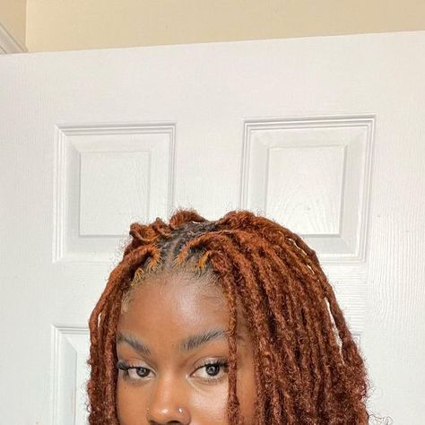 Bleached Locs, Boho Dreadlocks, Ginger Locs, Dreadlocks Hair Care, Loc Goddess, Cute Nose Piercings, Dreadlock Style, Dreadlock Styles, Loc Journey