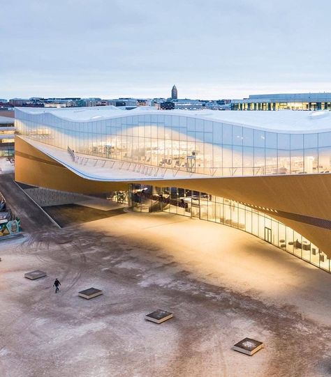 Art & Architecture on Instagram: “Oodi #Helsinki Central Library, #Finland, designed by @ala_architects Photos by Tuomas Uusheimo . #architectureaddicted to be feature” Helsinki Central Library, Modern Colonial, Library Architecture, Archi Design, Parametric Architecture, Modern Library, Central Library, Digital Fabrication, Library Design