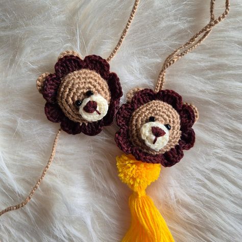 Crochet Rakhi & Lumba Combo✨️ DM to order now Swipe to see the closeups ✨️ . . #rakhi2024 #rakhicollection #rakhidesigns #rakhigifts #rakhispecial #rakhi #rakhihampers #mydrunkcanvas Rakhi 2024, rakhi, lioness, lion, teddy bear, rakhi ideas, rakhi designs, eveil eye, rakhi for brother, rakhi lumba, lumba for bhabhi, lumba designs, rakhi ideas, gift for brother, gift for bhabhi Gift For Bhabhi, Crochet Rakhi, Rakhi 2024, Rakhi For Brother, Rakhi Design, Gift For Brother, Crochet Bear, Lion, Teddy Bear