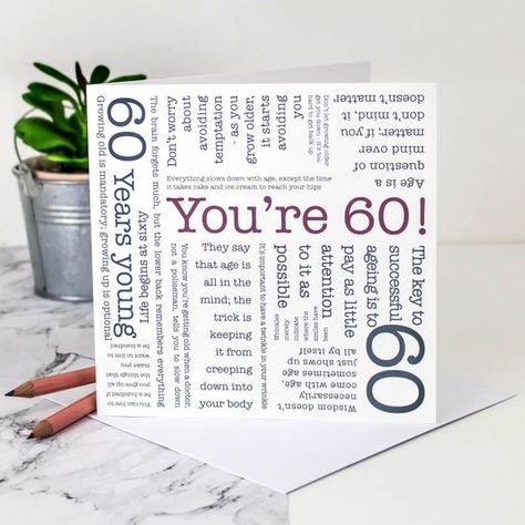 80 Birthday Card, 80th Birthday Quotes, 80th Birthday Party Ideas, 80 Birthday, 60th Birthday Card, Card Craft Ideas, 80th Birthday Cards, Surprise Ideas, Last Minute Birthday Gifts