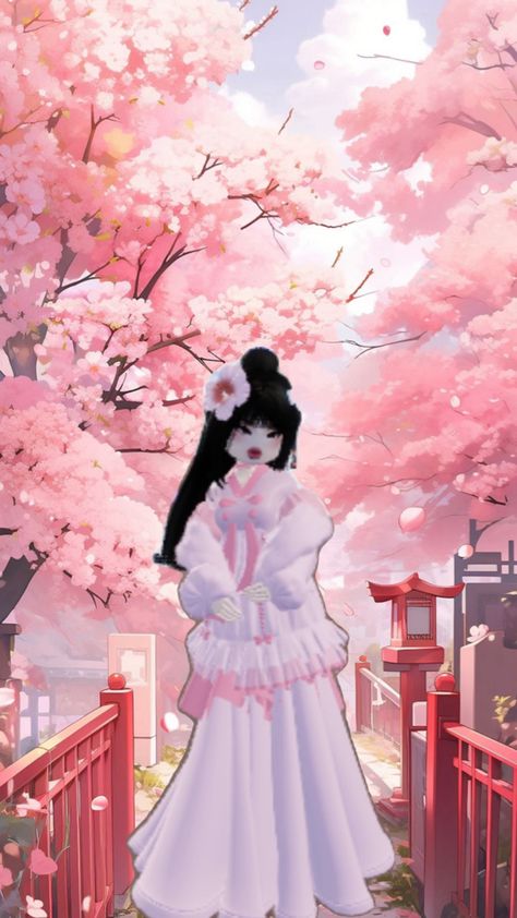 #dresstoimpress #cherryblossom #hanbok #korean #pink #outfit Korean Pink Outfit, Pink Outfit, Cherry Blossom, Dress To Impress, Blossom, Cherry, Pink, Quick Saves