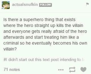 Writing prompts & Words Matter on Instagram: "I've seen the opposite a lot, villains becoming heroes, but now this intrigued me . . . . #writingadvice #otpprompts #writingcommunity #writersgram #writing #writerstips #prompts #writerscommunity #writingquotes #writers #authorscommunity #authorsgram #authortips #indiewriter #indienovel #indieauthor #selfpublish #writingideas #ideas #wip #bookstagram #bookwriting #bookshelf #books #writingtips #writingprompts #fantasy #creativity #imagination #fan Batman Writing Prompt, Superhero X Villian Prompts, Superhero Story Prompts, Hero Writing Prompt, Superhero Story Ideas, Villian Hero Romance Prompts, Super Hero Writing Prompt, Hero Villian Writing Prompts, Villian X Hero Prompts Tumblr