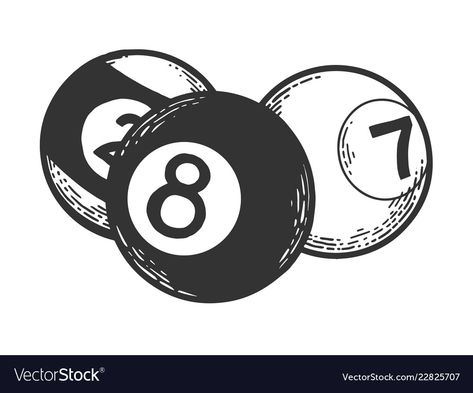 Pool Ball Tattoo Ideas, Pool Table Tattoo Ideas, Pool Balls Tattoo, Pool Stick Tattoo, Pool Ball Drawing, Billiard Drawing, Pool Tattoo Ideas, Billiard Tattoo, Pool Ball Tattoo