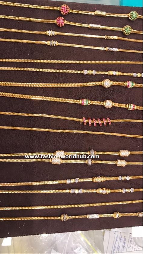 Mangalasutram (or) Thali Designs | Fashionworldhub Mangalsutra Chain, Black Beads Mangalsutra Design, Gold Jewelry Simple Necklace, Gold Mangalsutra Designs, Black Gold Jewelry, Gold Chain Design, Gold Necklace Indian Bridal Jewelry, Gold Mangalsutra, Gold Jewelry Stores