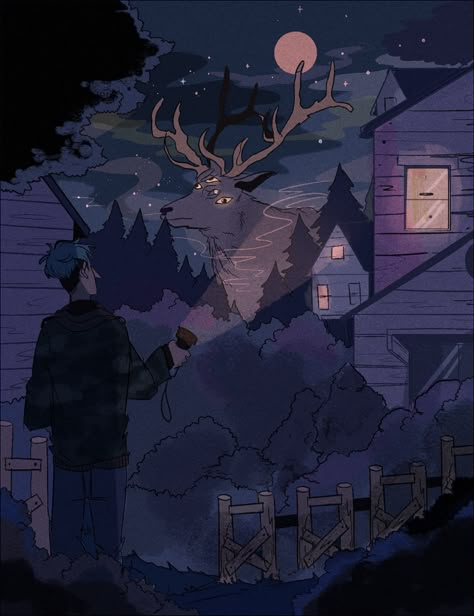 credit to littlestpersimmon on tumblr Forest King, Photowall Ideas, Arte Peculiar, Arte 8 Bits, Pretty Art, Drawing Inspiration, Dark Art, The Forest, Aesthetic Art