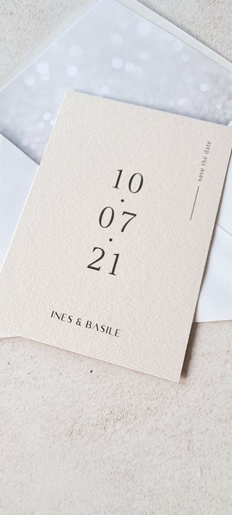 Save The Date Simple Elegant, Simple Modern Save The Date, Beige Save The Date, Save The Dates Simple, Minimalistic Save The Date, Champagne Save The Date, Save The Date Champagne, Simple Modern Wedding Invitations, Wedding Invite Simple