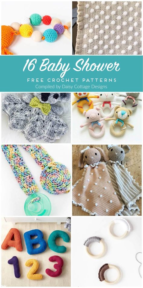 Useful Crochet Baby Gifts, New Baby Crochet Gifts, Crochet With 3 Weight Yarn, Crocheted Baby Toys Free Patterns, Diy Crochet Baby Stuff, Small Baby Crochet Projects, Free Crochet Baby Toys Patterns, Baby Gift Crochet Patterns Free, Nursery Crochet Ideas