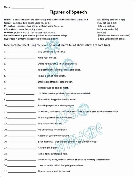 50 Simile Metaphor Personification Worksheet | Chessmuseum Template Library Simile Worksheet, Figurative Language Lessons, Poetry Worksheets, Figurative Language Activity, Figurative Language Worksheet, Figures Of Speech, Teaching Figurative Language, Language Arts Worksheets, Similes And Metaphors