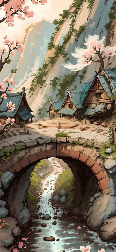 Arte Peculiar, Dreamy Artwork, Japon Illustration, Art And Painting, Cool Wallpapers Art, Fantasy Art Landscapes, Arte Fantasy, Art Landscapes, Dreamy Art