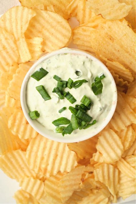 Copycat Lawson's Chip Dip recipe is the best! This creamy chive and onion cream cheese potato chip dip is packed with flavor and easy to make. #chipdip #lawsonschipdip #potatochipdip Lawson Chip Dip Recipe, Chicken Wing Dipping Sauce, Potato Chip Dip, Chive And Onion Cream Cheese, Chip Dip Recipe, Easy Chip Dip, Dip For Potato Chips, Chip Dip Recipes, Savory Dips