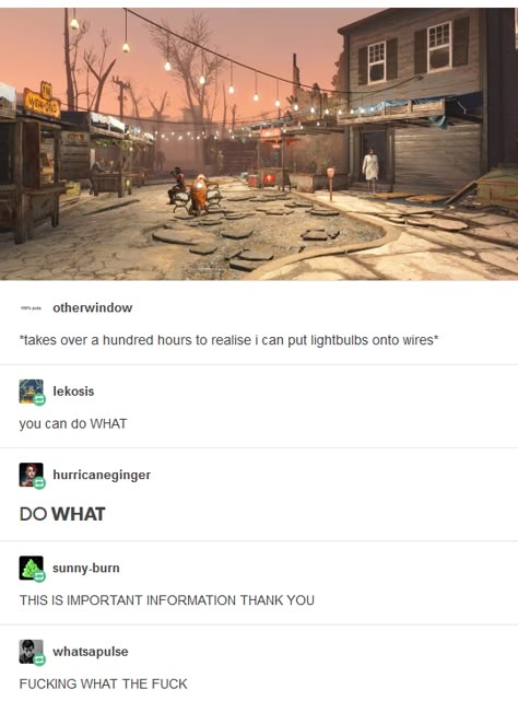 *rushes to game console* Fallout 4 Funny, Fallout Settlement, Fallout Meme, Fallout 4 Settlement Ideas, Fallout Funny, Fallout Game, Bethesda Games, Fallout Art, Fall Out 4