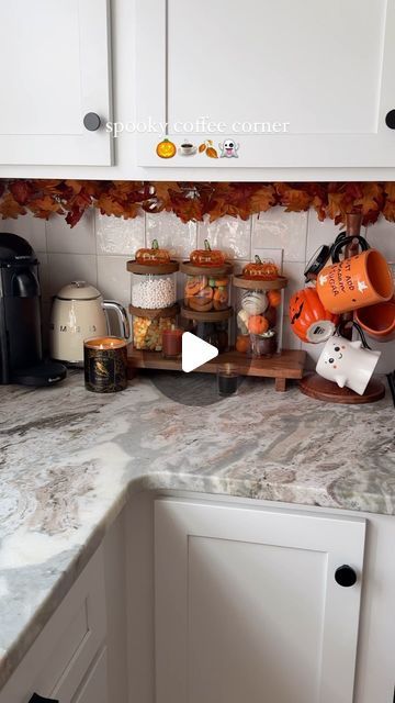 Sheri Wilson on Instagram: "Your sign to set up a spooky coffee corner this Halloween season! 🎃☕️ I found so many spooky goodies at target and decided to put together a little coffee station to get in the holiday spirit ✨

Comment SHOP below to receive a DM with the link to shop this post on my LTK ⬇ 
https://liketk.it/4RhVT 

#pumpkinspice #autumnvibes #autumnaesthetic  #halloweencountdown #gilmoregirls #autumnmood #spookyseason #coffeecorner" Sheri Wilson, Spooky Coffee, Halloween Countdown, Coffee Corner, Coffee Station, Autumn Aesthetic, Halloween Season, Fall Vibes, Holiday Spirit