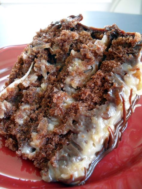 german chocolate cake Homemade German Chocolate Cake, German Chocolate Cake Recipe, German Chocolate Cake, A Piece Of Cake, German Chocolate, Cupcake Cake, Piece Of Cake, Diet Keto, Chocolate Cake Recipe