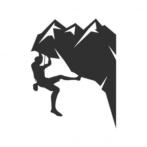 Mountain climbing logo Premium Vector | Free Vector #Freepik #vector #freelogo #freemountain #freerock #freelife Bear Paw Silhouette, Climbing Logo Design, Climbing Logo, Silhouette Arte, Vector Mountain, Climbing Art, Mountain Rock, File Decoration Ideas, Wall Climbing