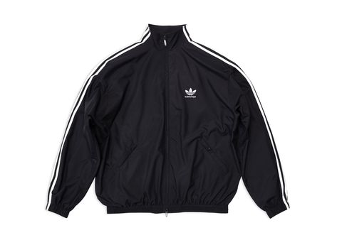 Balenciaga Jacket Mens, Balenciaga X Adidas, Black Windbreaker Jacket, Balenciaga Adidas, Balenciaga Jacket, Black Tracksuit, Adidas Tracksuit, Balenciaga Mens, Black Windbreaker