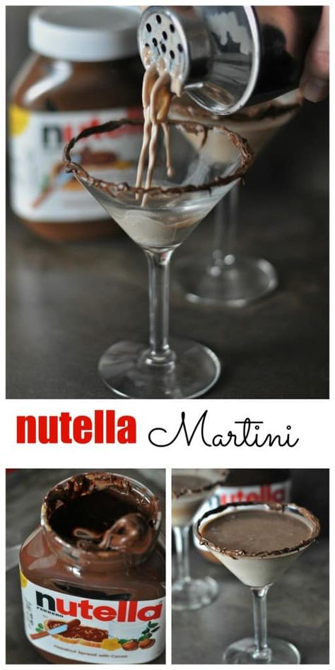 Nutella Cocktail Recipe, Nutella Drinks, Nutella Martini, Nutella Cocktail, Cointreau Cocktail, Campari Cocktail, Chocolate Cocktails, Chocolate Martini, Sazerac