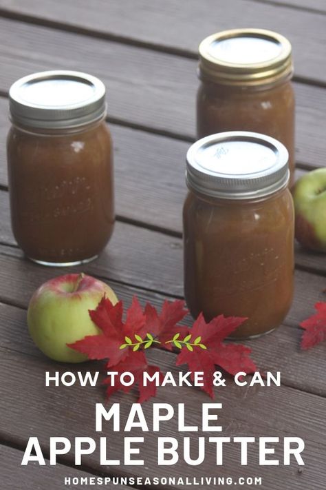 Maple Apple Butter, Apple Butter Uses, Apples Slices, Canning Apples, Apple Butter Crock Pot, Easy Canning, Apple Butter Recipe, Canning Fruit, Home Canning Recipes