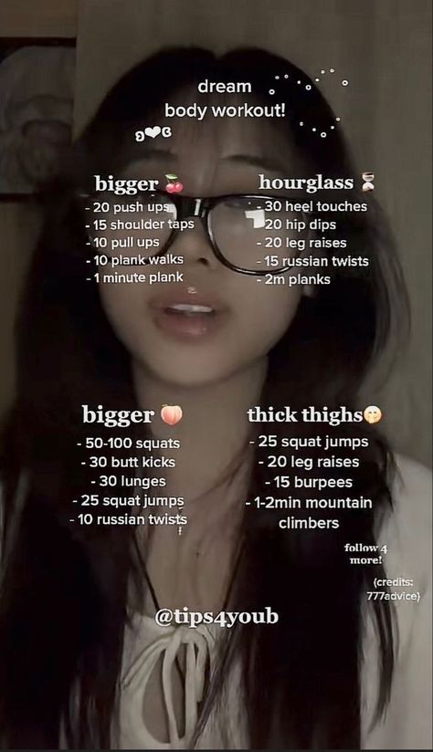 Workout For Hourglass Body Shape, Face Loss Workout, Hourglass Body Shape Goal, Small Workouts, Teen Workout, Bod Goals, Pretty Body, Summer Body Workout Plan, Mini Workouts