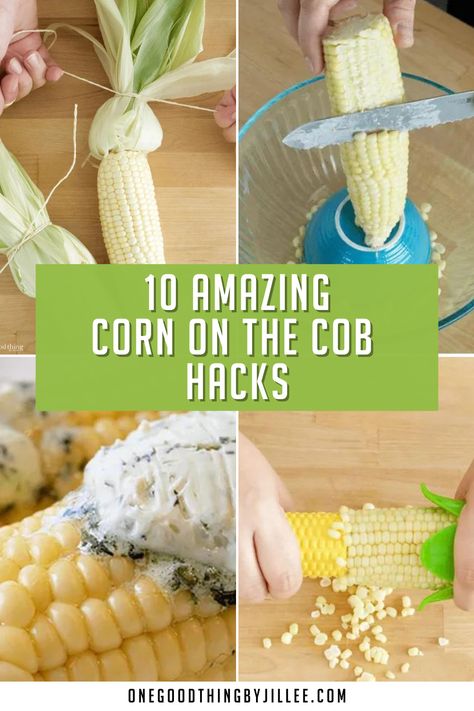 collage of corn on the cob being peeled in different ways How To Boil Corn, Best Corn On The Cob, Boil Corn On The Cob, Fresh Corn On The Cob, Mexican Street Corn Recipe, Street Corn Recipe, Boiled Corn, Mexican Corn, Corn Recipe