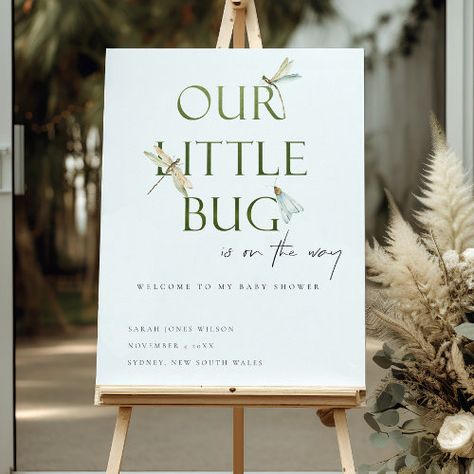 $44.95 | Our Little Bug Green Dragonfly Baby Shower Welcome #cute elegant our little bug, insects bugs dragon fly moth, watercolor clean fresh modern trendy, country barn rustic designer unique, butterfly tropical creepy flying classy, minimal simple summer spring fall, whimsical romantic sweet earthy, dragonfly wild dusky muted pastel, baby shower lunch brunch sprinkle, mint green foil gender neutral Baby Shower Lunch, Moth Watercolor, Unique Baby Shower Themes, Pastel Baby Shower, Baby Shower Party Games, Birthday Napkins, Simple Baby Shower, Blue Dragonfly, Green Dragonfly