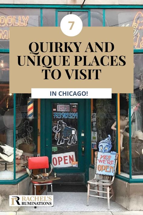 A list of unique places in Chicago, all of them quirky: a speakeasy, an underground street, an oddball shop and more! 2 Days In Chicago, To Do In Chicago, Unique Chicago Experiences, Starbucks Reserve Chicago, Best Things To Do In Chicago, Spring In Chicago, China Town Chicago, Chicago Must Do, Living In Chicago