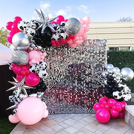 Cowgirl Balloon Garland, Disco Balloon Garland, Cowgirl Birthday Party Decorations, Cowgirl Decorations, Cowgirl Party Decorations, Cow Birthday Parties, Disco Birthday Party, Western Birthday Party, Rodeo Party