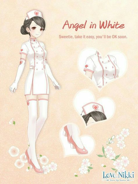 Nurse Drawing, Nurse Dress, Suit Drawing, Love Nikki, Doctor Outfit, Nikki Dress, Nikki Love, Nurse Costume, Cute Nurse