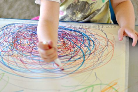 Toddler Process Art, Scribbling Art, Emergent Writing, Summer School Art, Art For Toddlers, Abc Wall Art, Toddler Drawing, Storytime Crafts, March Activities