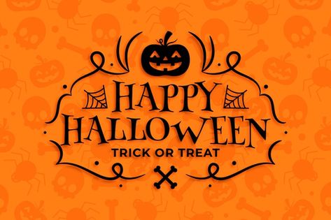 Happy halloween wallpaper design | Free Vector #Freepik #freevector Halloween Desktop Wallpaper, Halloween Printables Free, Halloween Labels, Halloween Flyer, Halloween Silhouettes, Halloween Vector, Halloween Banner, Zombie Halloween, Halloween Event