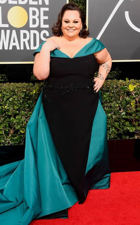 Keala Settle from 2018 Golden Globes Red Carpet Fashion on E! Online Keala Settle, Sherri Hill Couture, Alison Sudol, Female Actors, Carson Daly, Giuliana Rancic, Allison Williams, Golden Globes Red Carpet, Formal Wear Women