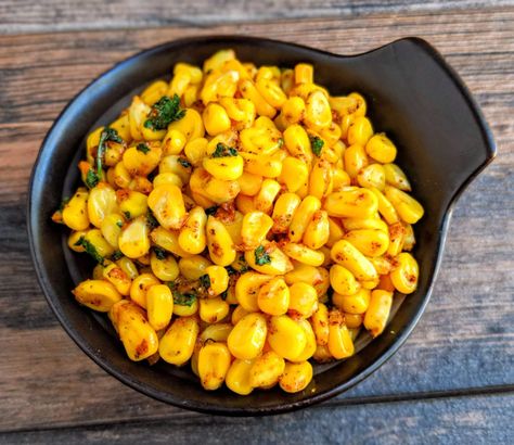 Masala Corn Recipe | Spicy Buttered Sweet Corn | VegeCravings Corn Salad Recipe Easy, Bhel Puri Recipe, Boil Sweet Corn, Masala Corn, Easy Corn Salad, Rasgulla Recipe, Sweet Corn Recipes, Boiled Corn, Puri Recipes