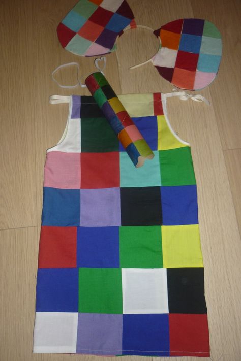 Elmer the Elephant Outfit ~ World Book Day 2015 – After Dark Sewing Elmer Costume, Children Book Characters, World Book Day Outfits, Elephant Outfit, Elmer The Elephant, Storybook Character Costumes, Book Characters Dress Up, World Book Day Ideas, Newborn Elephant