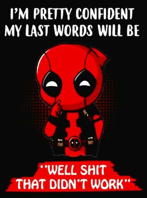 Deadpool Quotes Funny, Deadpool Kawaii, Deadpool Symbol, Deadpool Quotes, Deadpool Fan Art, Deadpool Drawing, Deadpool Artwork, Deadpool Logo, Deadpool Funny