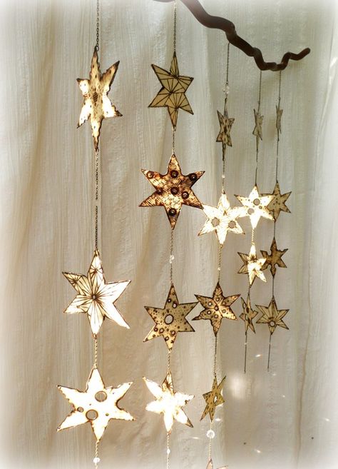 stars | rebelbyfate You Are My Moon, Paper Mobile, Art Mobile, Star Light Star Bright, Star Mobile, Kinetic Art, Twinkle Twinkle Little Star, Noel Christmas, Christmas Star