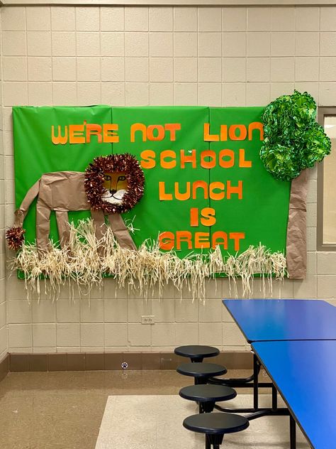 School Lunchroom Decorations, Halloween Decorations For School, Cafeteria Bulletin Board Ideas, Lunch Boards, Cafeteria Decorations, School Cafeteria Decorations, Cafeteria Bulletin Boards, Decorations For School, School Lunchroom