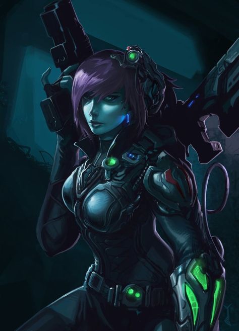 Centaur Woman, Starfinder Characters, Shadow Runner, Cyberpunk Atmosphere, Starcraft Terran, Shadowrun Characters, Powered Exoskeleton, Traveller Rpg, Sci Fi Girl